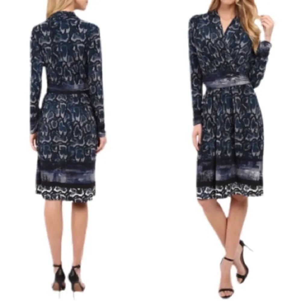Adrianna Papell Snakeskin Print Midi Dress